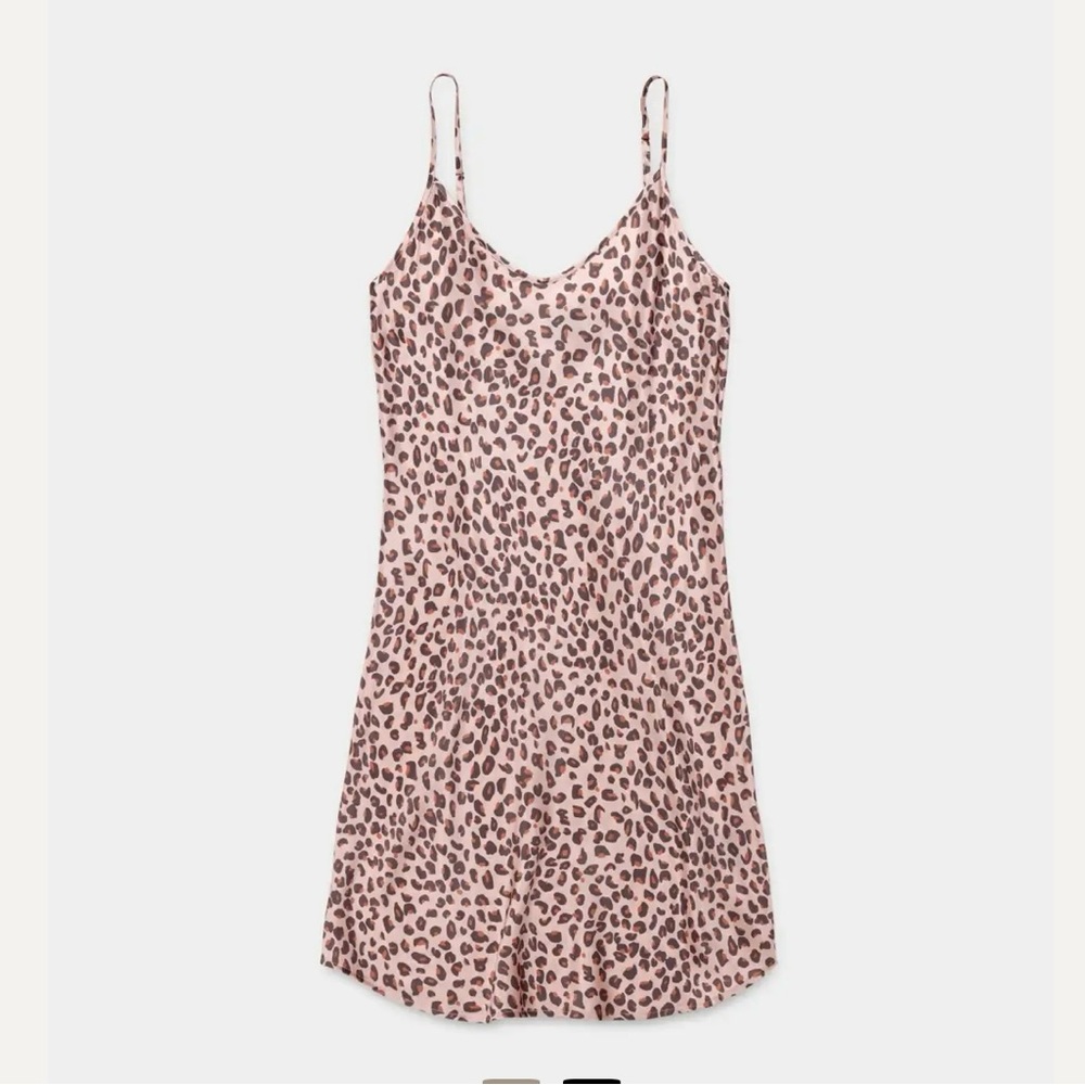 Ugg Theda Slip dress size XL 100% silk leopard NEW with TAGS